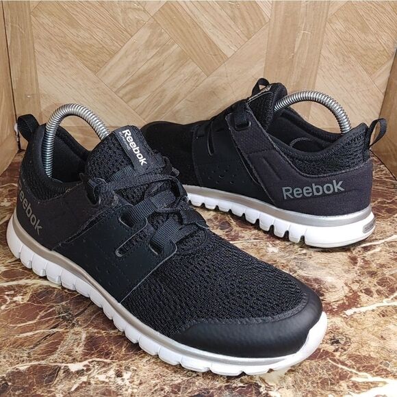 Reebok women's zigtech lace up running shoes sneakers black size 8 - Picture 1 of 10